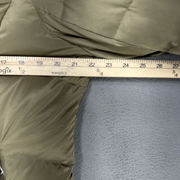 Eddie Bauer EB550 Jacket‎ Womens L Goose Down Gold Quilted Puffer Coat Full Zip - Picture 6 of 16